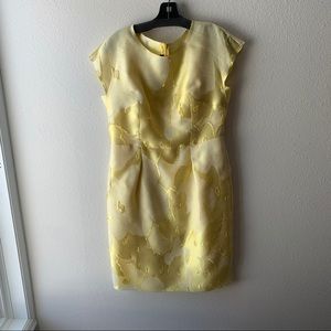 Silk Escada Yellow Cocktail Dress